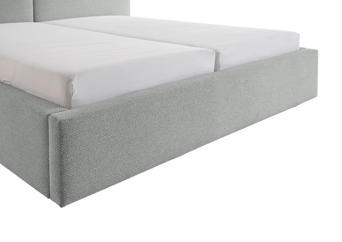 POLSTERBETT 240/200 cm,  in Grau,  - Grau, Basics, Textil (240/200cm) - Boxxx