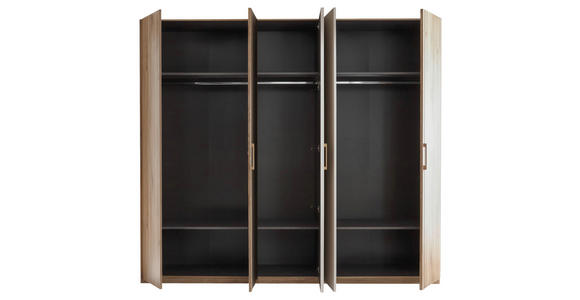 DREHTÜRENSCHRANK  in Eichefarben, Kaschmir  - Kaschmir/Eichefarben, KONVENTIONELL, Holz/Holzwerkstoff (250/225,5/60cm) - Xora