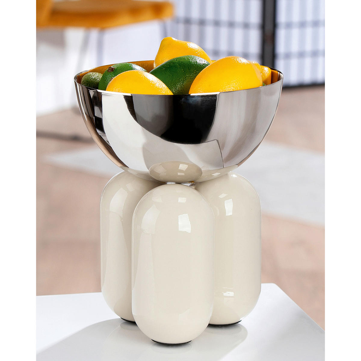 DEKOSCHALE - Silberfarben/Creme, Basics, Metall (20,5/26cm)
