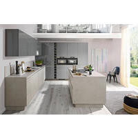 EINBAUKÜCHE   - Grau, Design, Holzwerkstoff/Stein - Dieter Knoll
