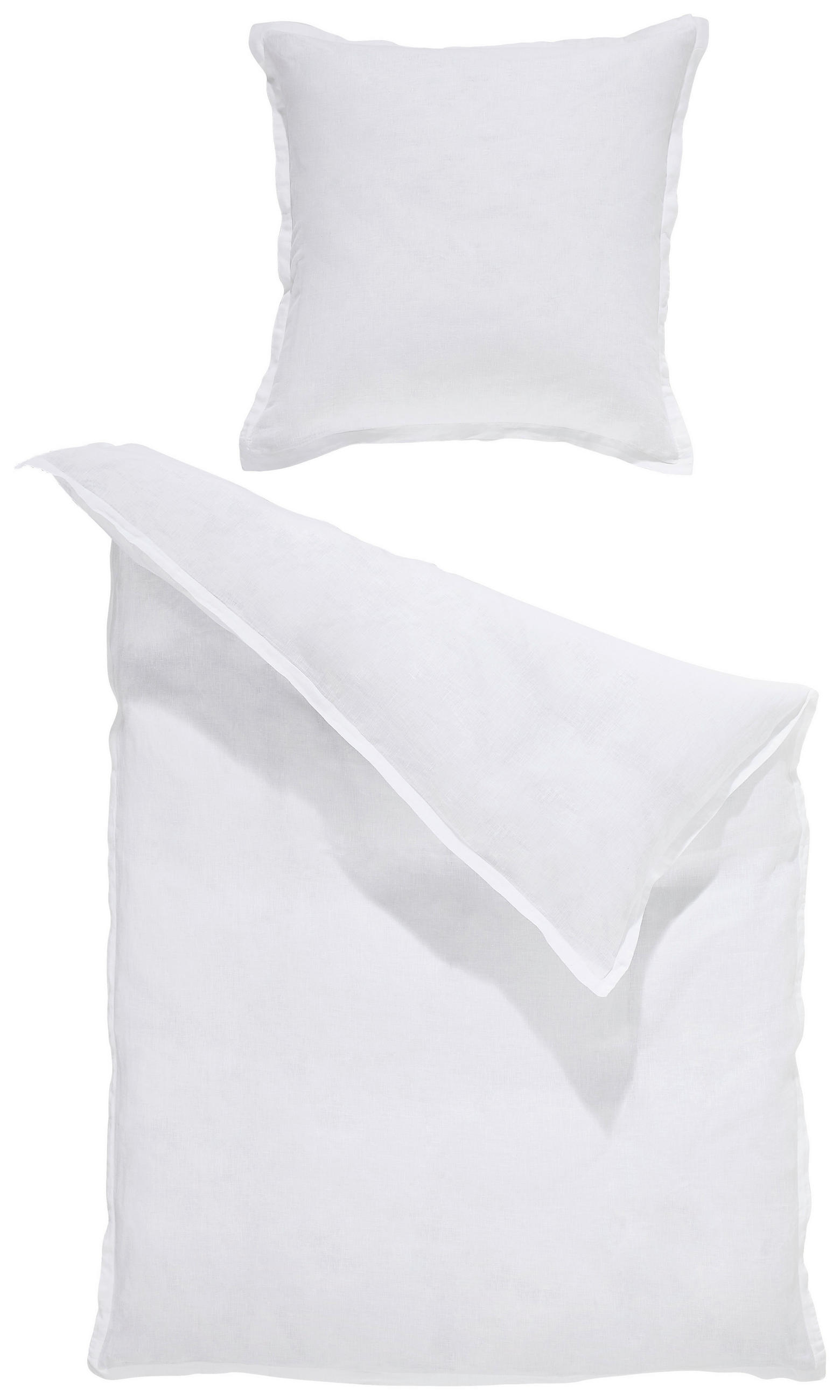 BETTWÄSCHE Leinenoptik - Weiß, Trend, Textil (135/200cm) - Ambiente