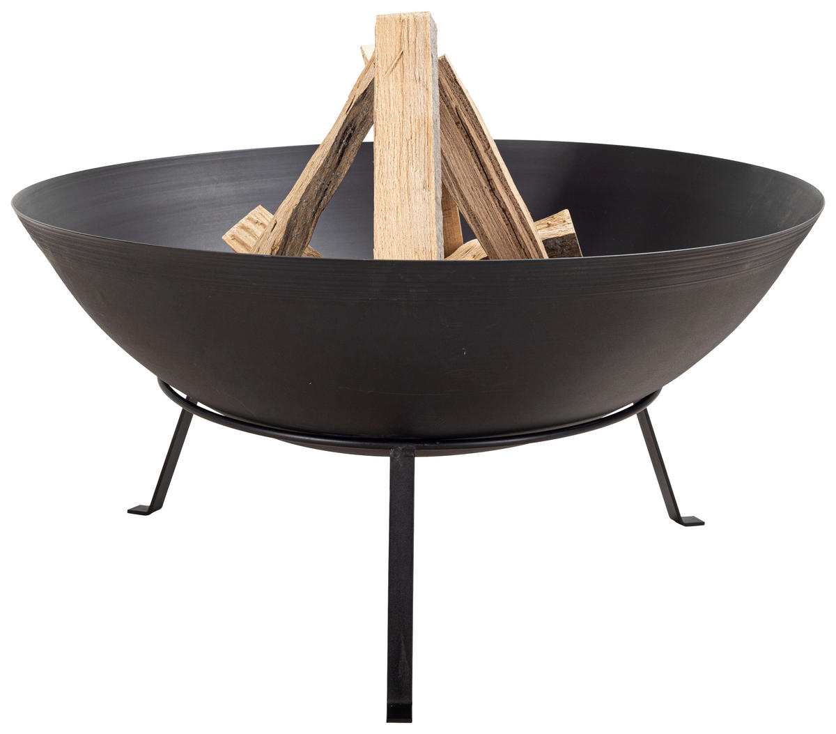 FEUERSCHALE  - Schwarz, Design, Metall (70/70/34cm) - Nouvel