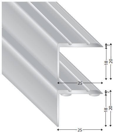 WINKELPROFIL - Alufarben, Basics, Metall (2,50/2,00/100cm) - Homeware