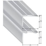 WINKELPROFIL - Alufarben, Basics, Metall (2,50/2,00/100cm) - Homeware