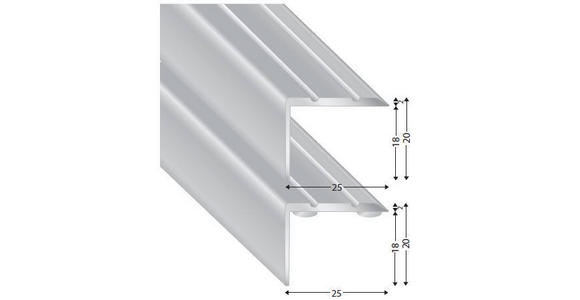 WINKELPROFIL - Alufarben, Basics, Metall (2,50/2,00/100cm) - Homeware