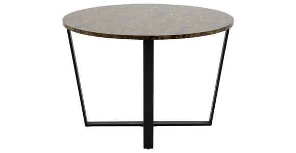 ESSTISCH in Holzwerkstoff 110/110/75 cm - Schwarz/Braun, Design, Holzwerkstoff/Metall (110/110/75cm) - Carryhome