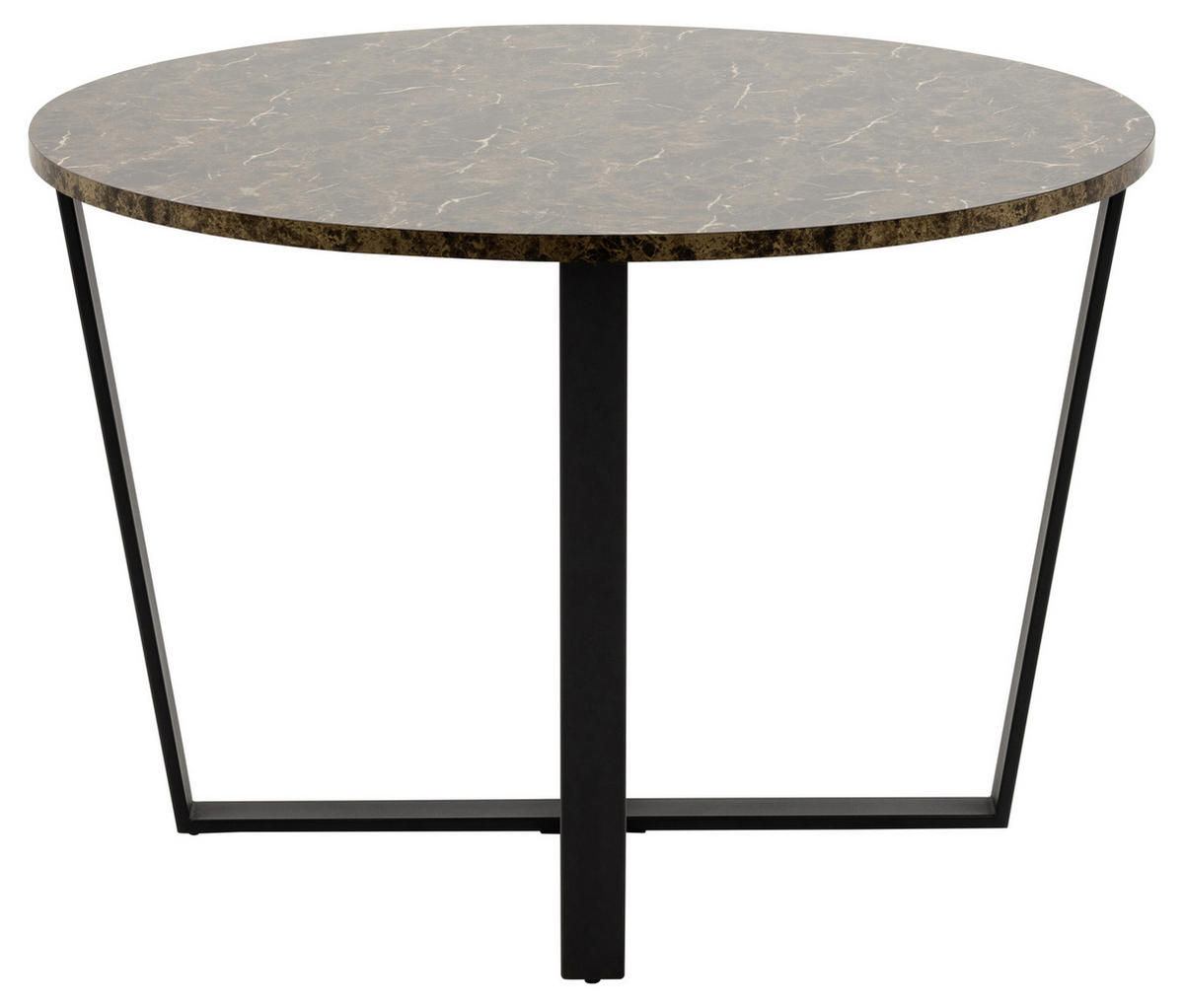 ESSTISCH in Holzwerkstoff 110/110/75 cm  - Schwarz/Braun, Design, Holzwerkstoff/Metall (110/110/75cm) - Carryhome