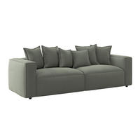 BIGSOFA in Mikrofaser Grün  - Schwarz/Grün, Modern, Textil (280/72/109cm) - MID.YOU