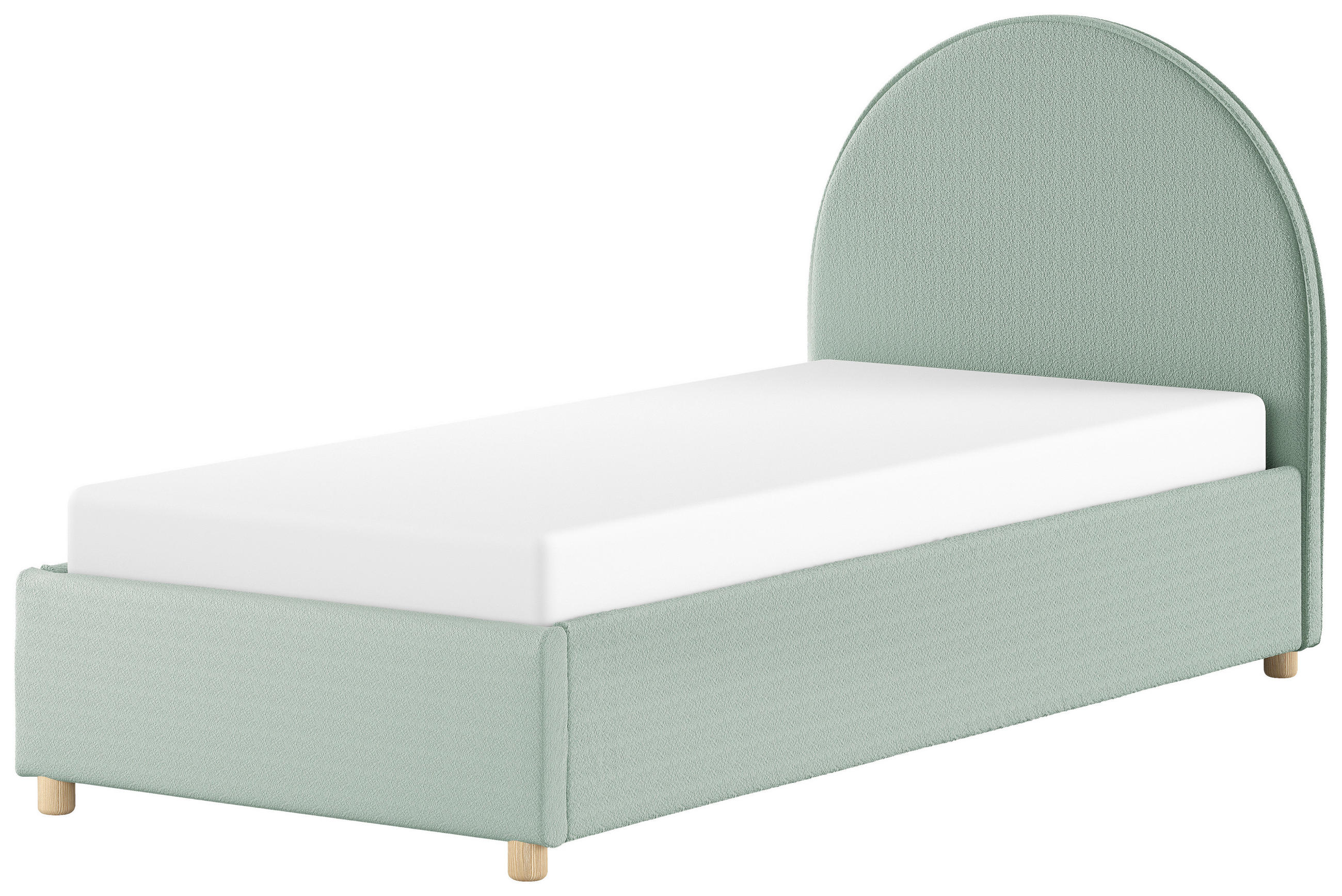 KINDER-/JUNIORBETT - Naturfarben/Grün, ROMANTIK / LANDHAUS, Holz/Textil (90/200cm) - Vipack