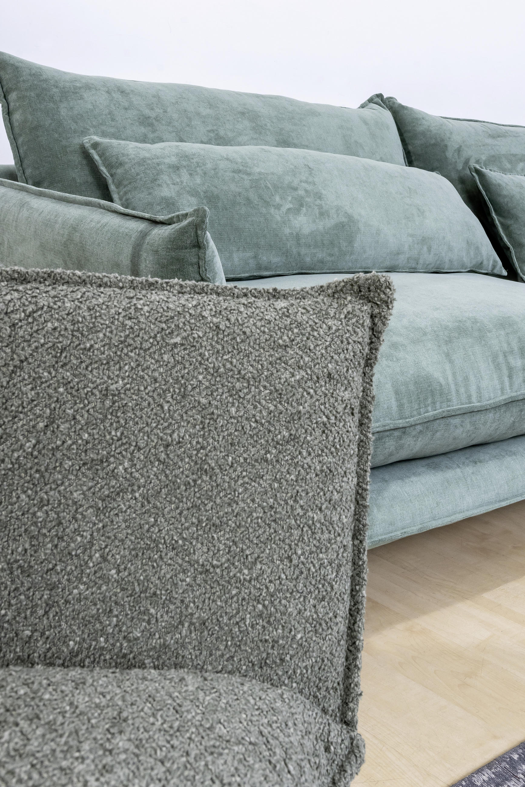 SESSEL in Webstoff Olivgrün  - Schwarz/Olivgrün, Design, Textil/Metall (96/84/90cm) - Hom`in