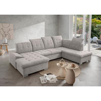 WOHNLANDSCHAFT Mikrofaser Grau  - Chromfarben/Grau, Modern, Kunststoff/Textil (169/330/212cm) - Livetastic