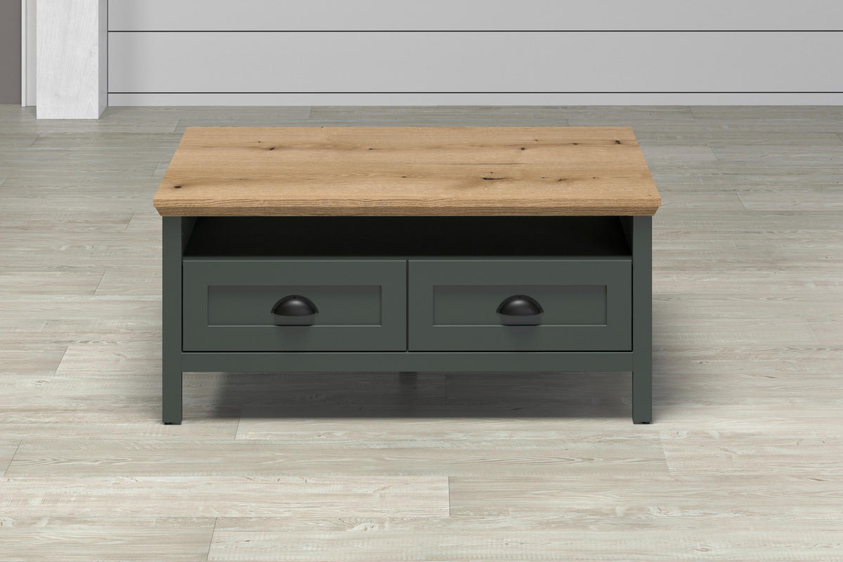 COUCHTISCH 101/45/60 cm STANTON rechteckig Waldgrün  - Waldgrün/Schwarz, Design, Holzwerkstoff/Kunststoff (101/45/60cm) - MID.YOU