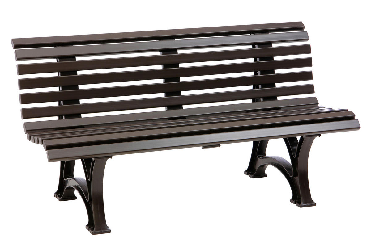 GARTENBANK 150/80/64 cm   - Braun, Basics, Kunststoff (150/80/64cm) - Modante