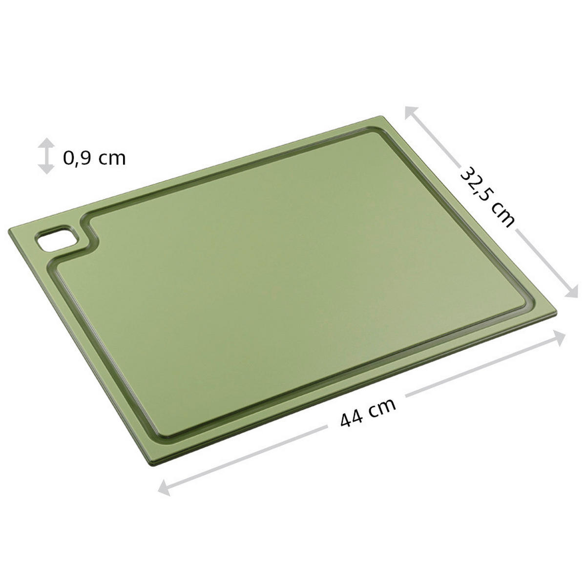 SCHNEIDEBRETT Kunststoff  - Grün, Basics, Kunststoff (44/32,5/0,9cm) - Kesper