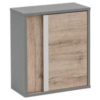 HÄNGESCHRANK 40,5/48,5/20,5 cm  - Eichefarben/Alufarben, KONVENTIONELL, Holzwerkstoff/Metall (40,5/48,5/20,5cm) - Stylife