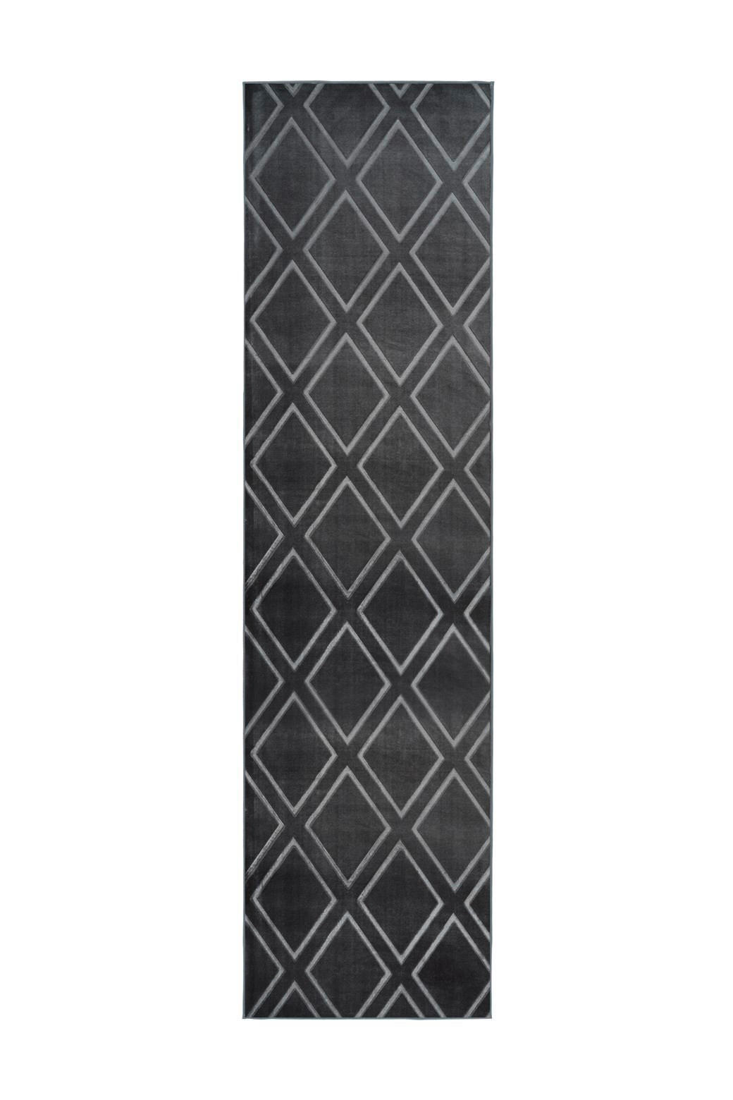 LÄUFER 80/150 cm Monroe 300 Anthrazit Anthrazit - Anthrazit, KONVENTIONELL, Kunststoff/Textil (80/150cm)
