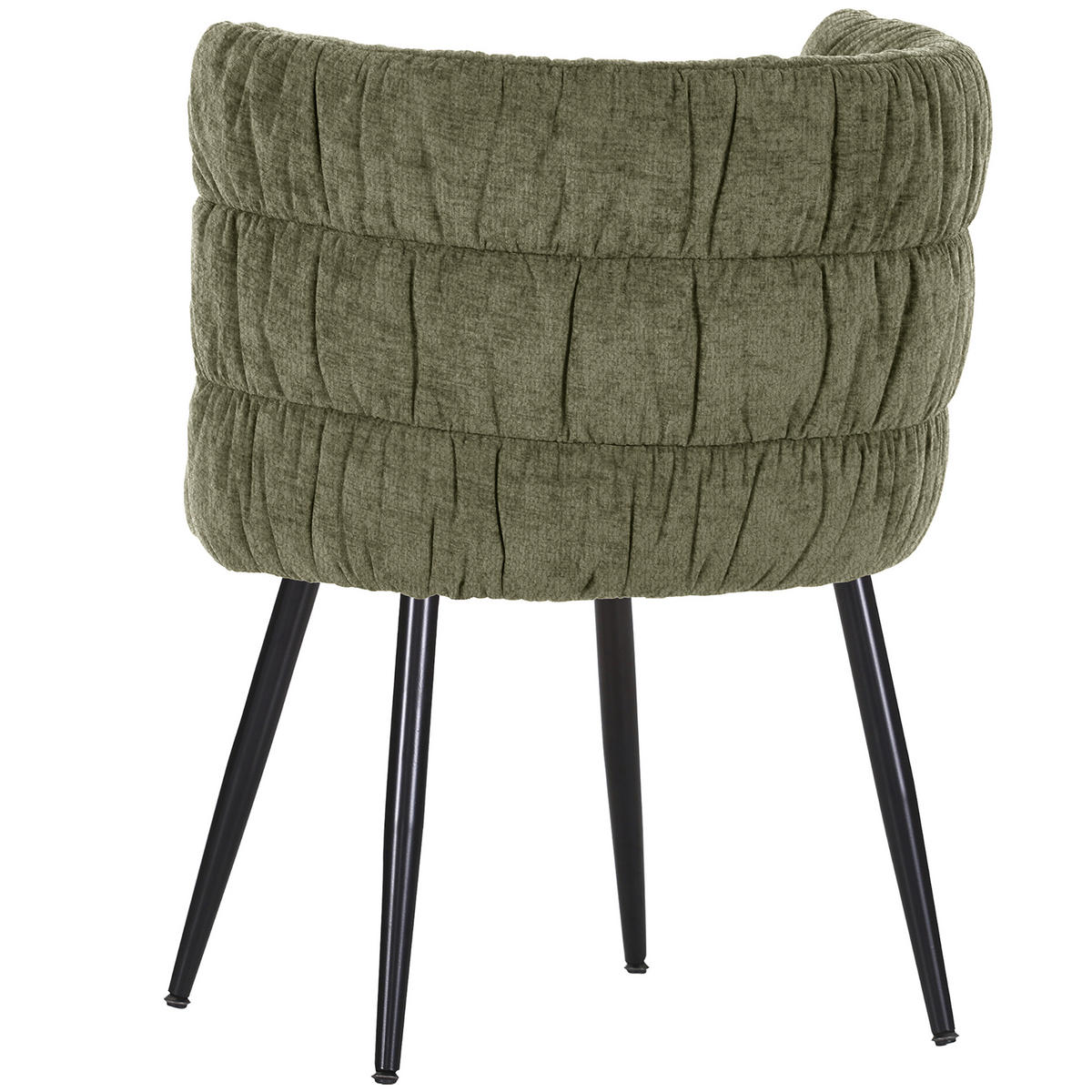 ARMLEHNSTUHL Chenille Dunkelgrün  - Dunkelgrün/Schwarz, MODERN, Textil/Metall (62/78/80/62cm) - Livetastic