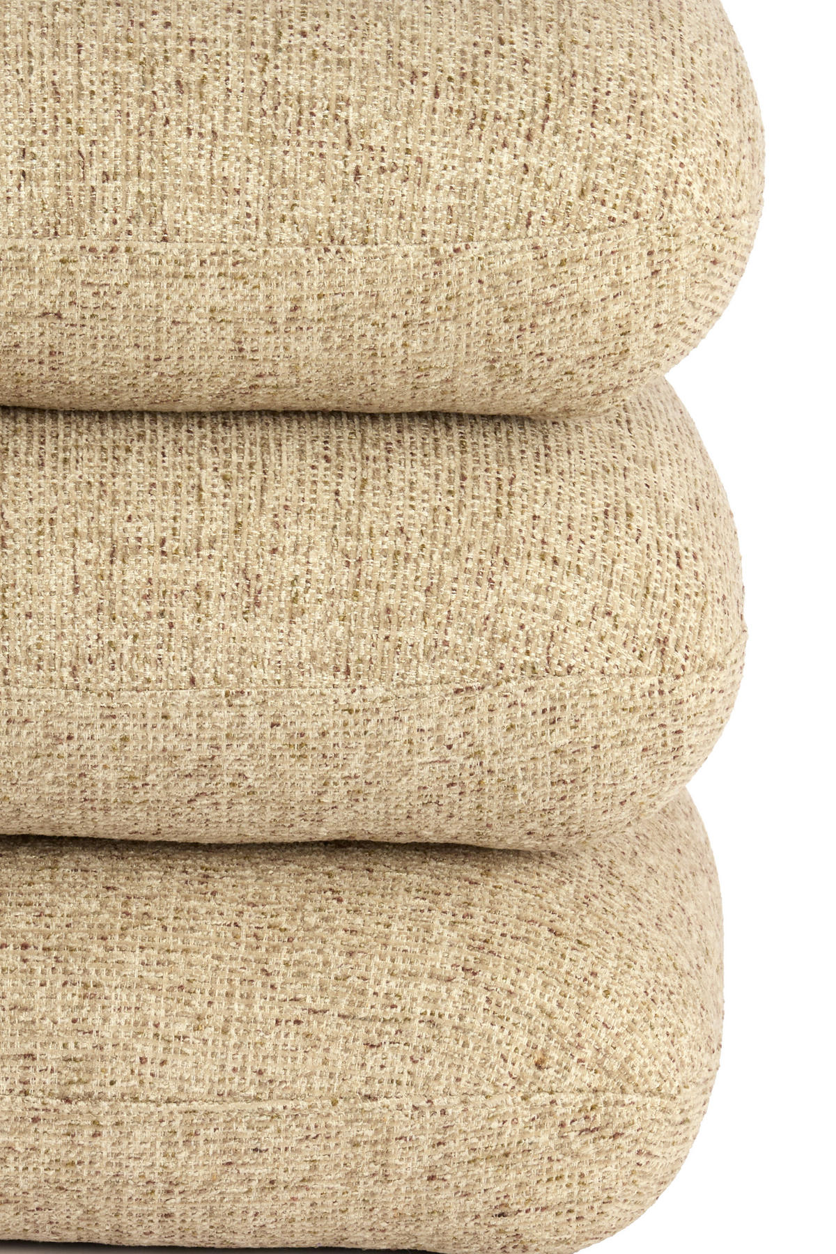 POUF LAURIE 44,5/44,5/44,5 cm  - Creme/Hellgrau, Basics, Textil (44,5/44,5/44,5cm) - Light & Living