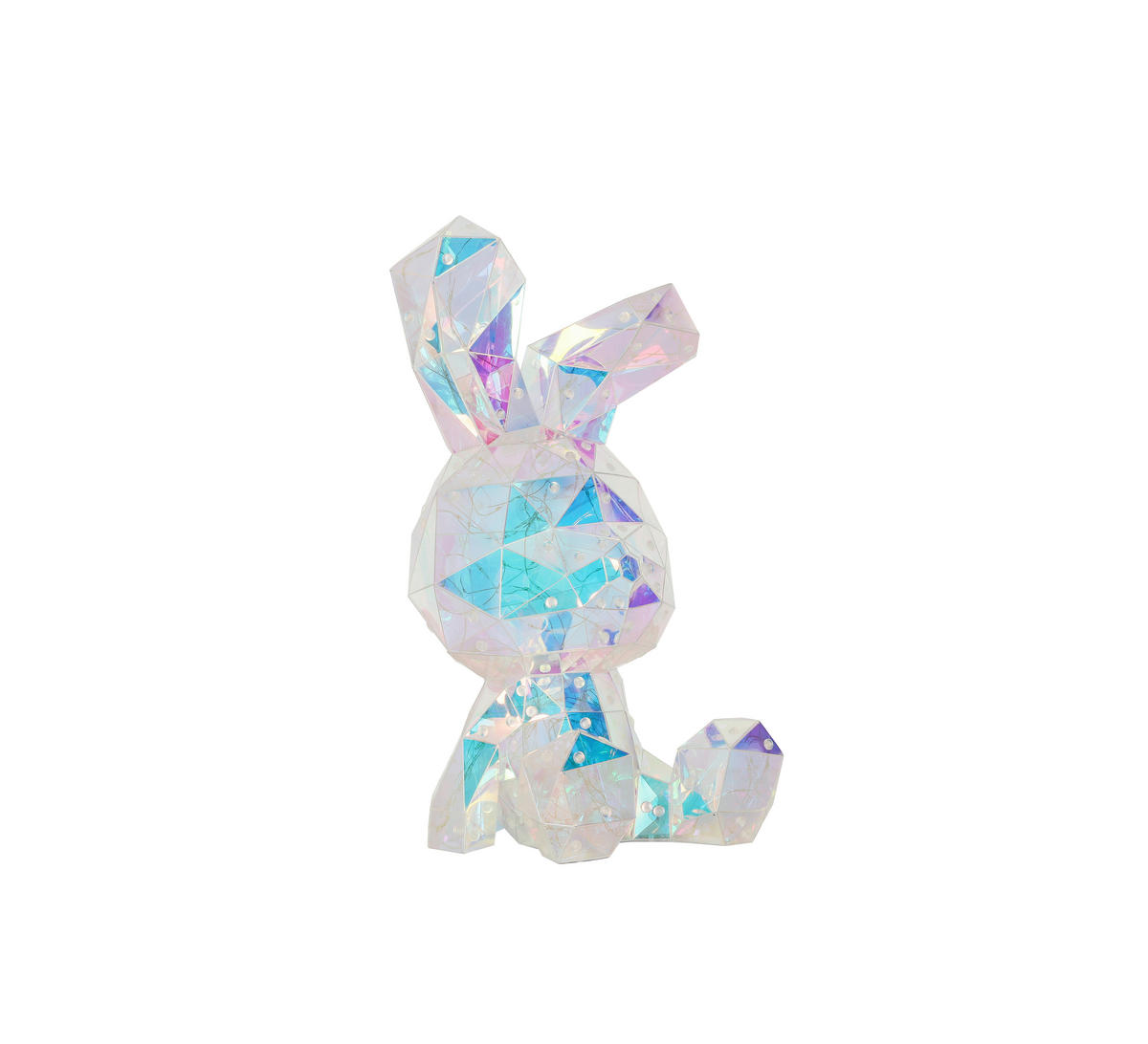 LED-DEKOLEUCHTE Hase 20/20/41 cm   - Transparent/Perlmutt, Design, Kunststoff (20/20/41cm) - Novel