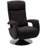 RELAXSESSEL in Textil Graubraun  - Chromfarben/Graubraun, Design, Textil/Metall (71/110/83cm) - Dieter Knoll