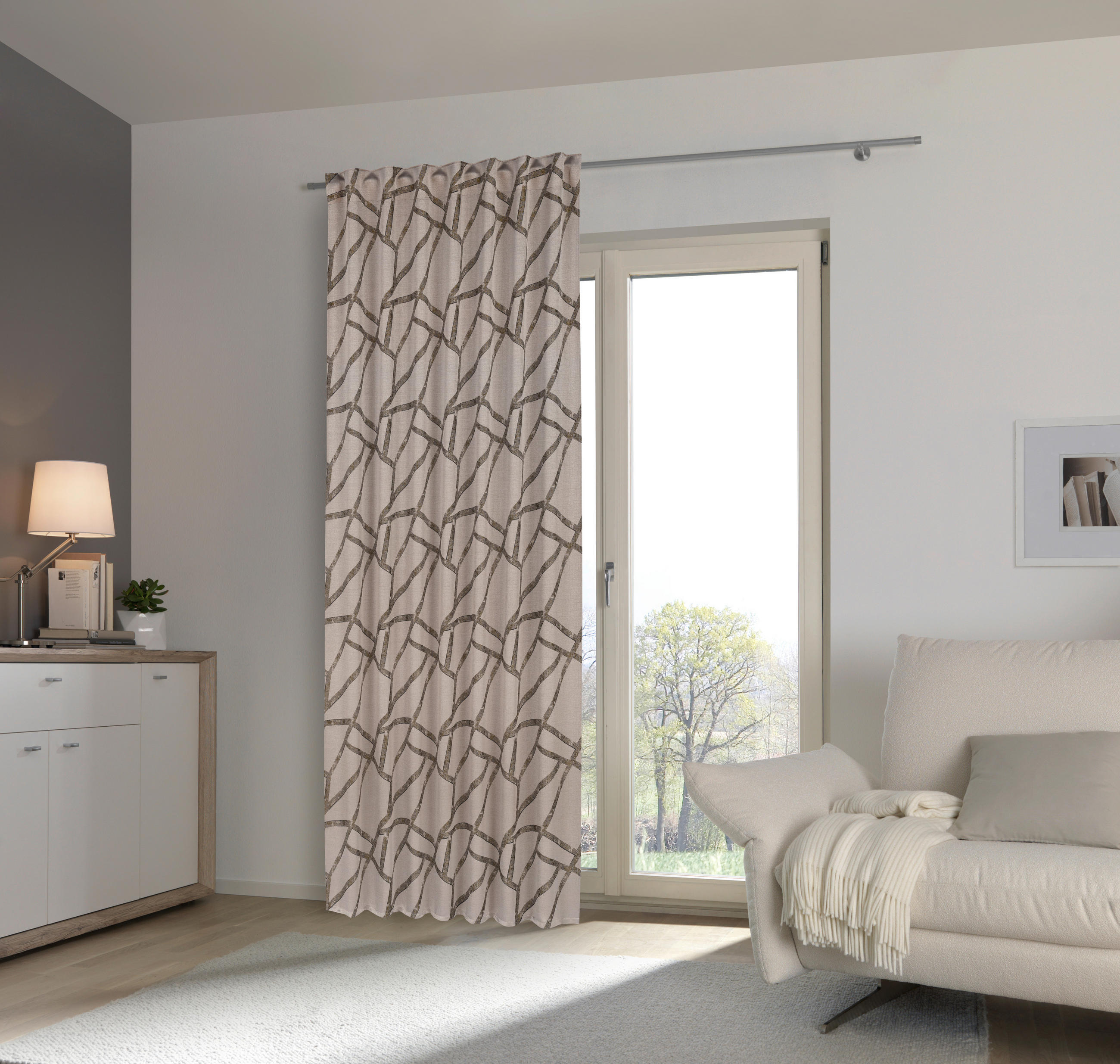 FERTIGVORHANG blickdicht  - Braun, Design, Textil (140/245cm) - Esposa