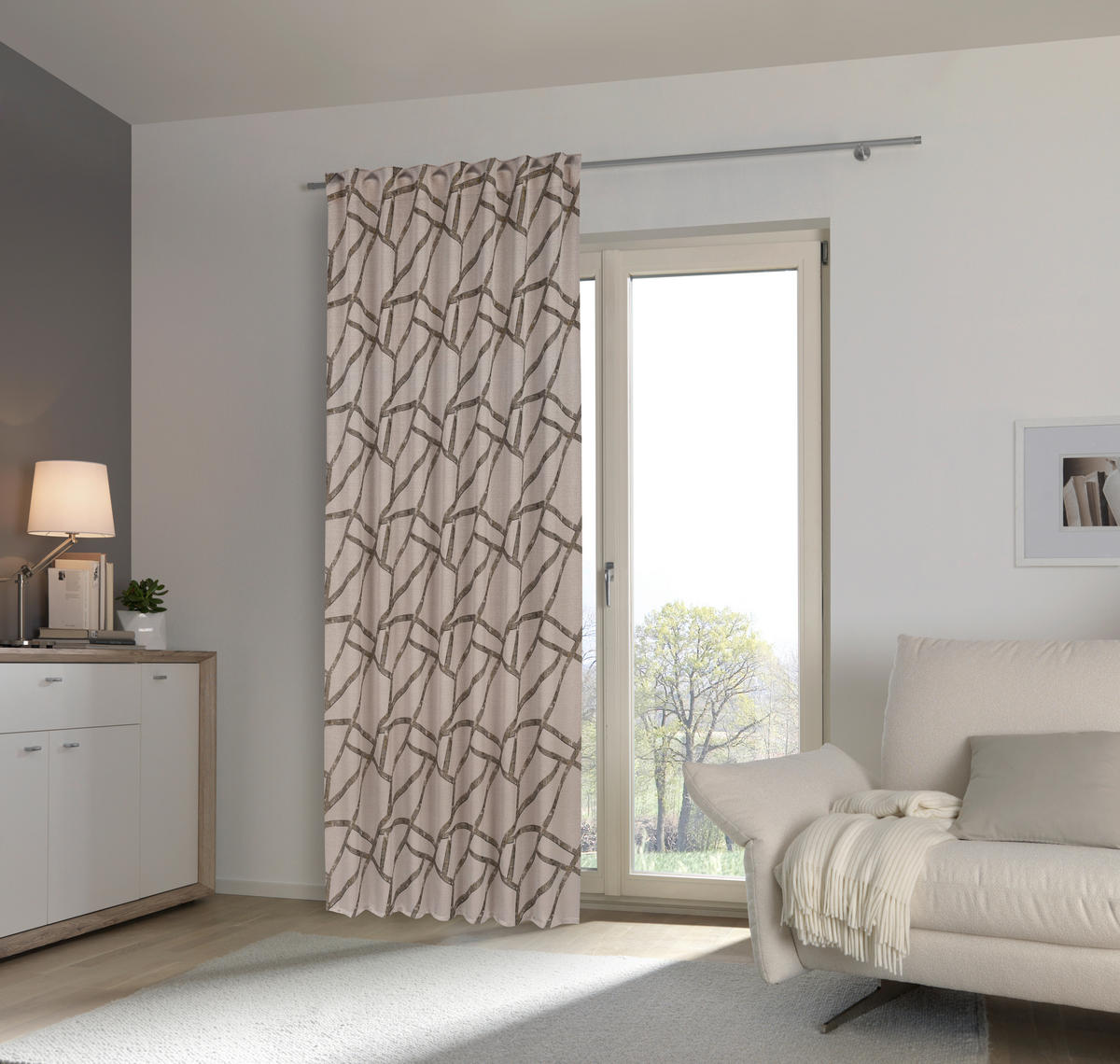 FERTIGVORHANG blickdicht  - Braun, Design, Textil (140/245cm) - Esposa
