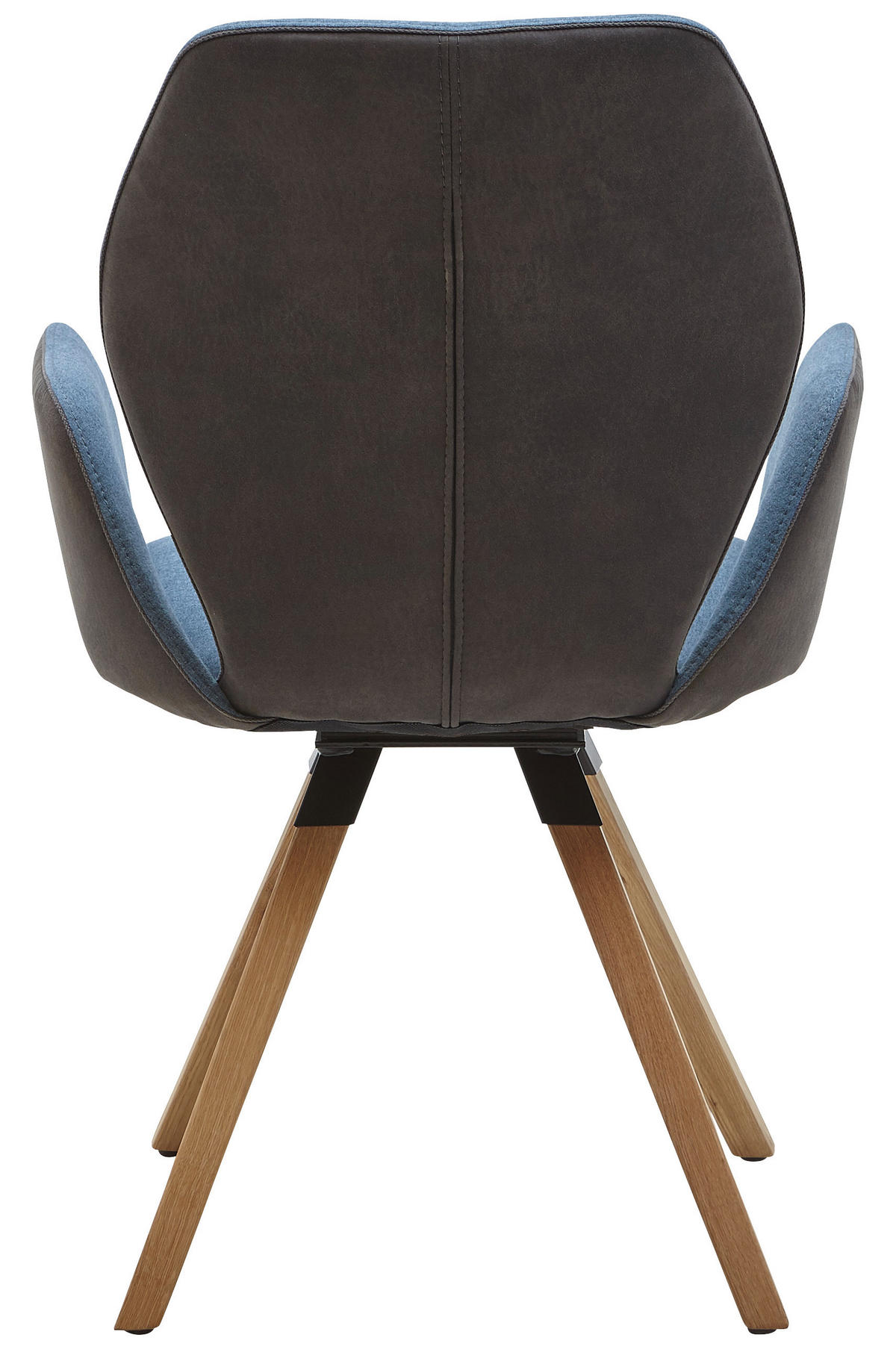 ARMLEHNSTUHL  in Mikrofaser  - Blau/Wildeiche, Design, Holz/Textil (62/91/59cm) - Valnatura