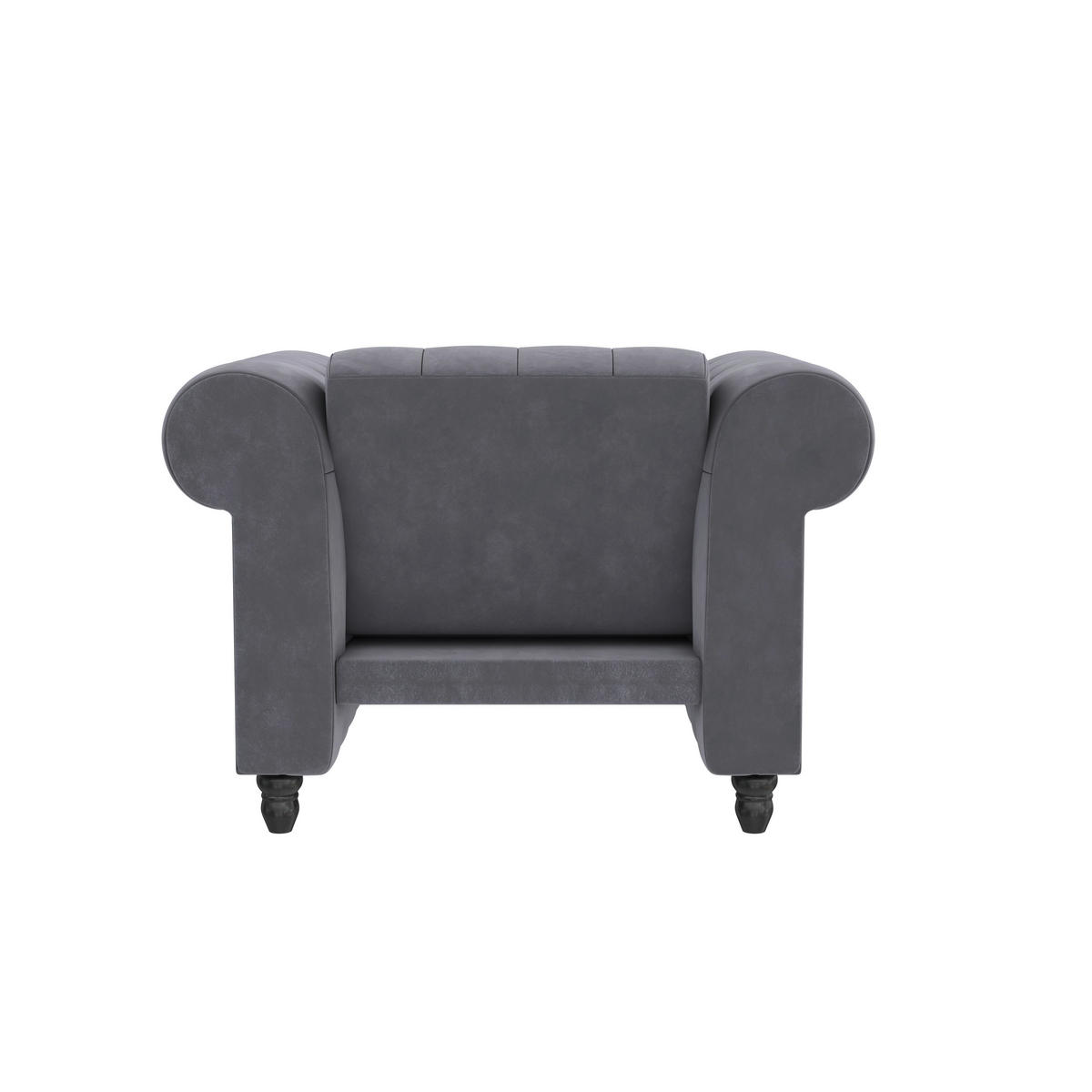 SESSEL in Velours Anthrazit  - Anthrazit/Schwarz, Basics, Holz/Textil (111/83/87cm) - Livetastic