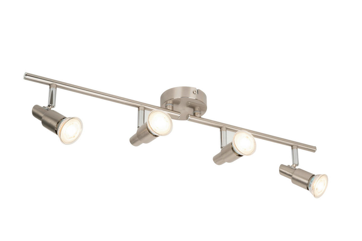 LED-STRAHLER Kevin 70,5/9/12,6 cm  - Nickelfarben, Basics, Metall (70,5/9/12,6cm) - Boxxx