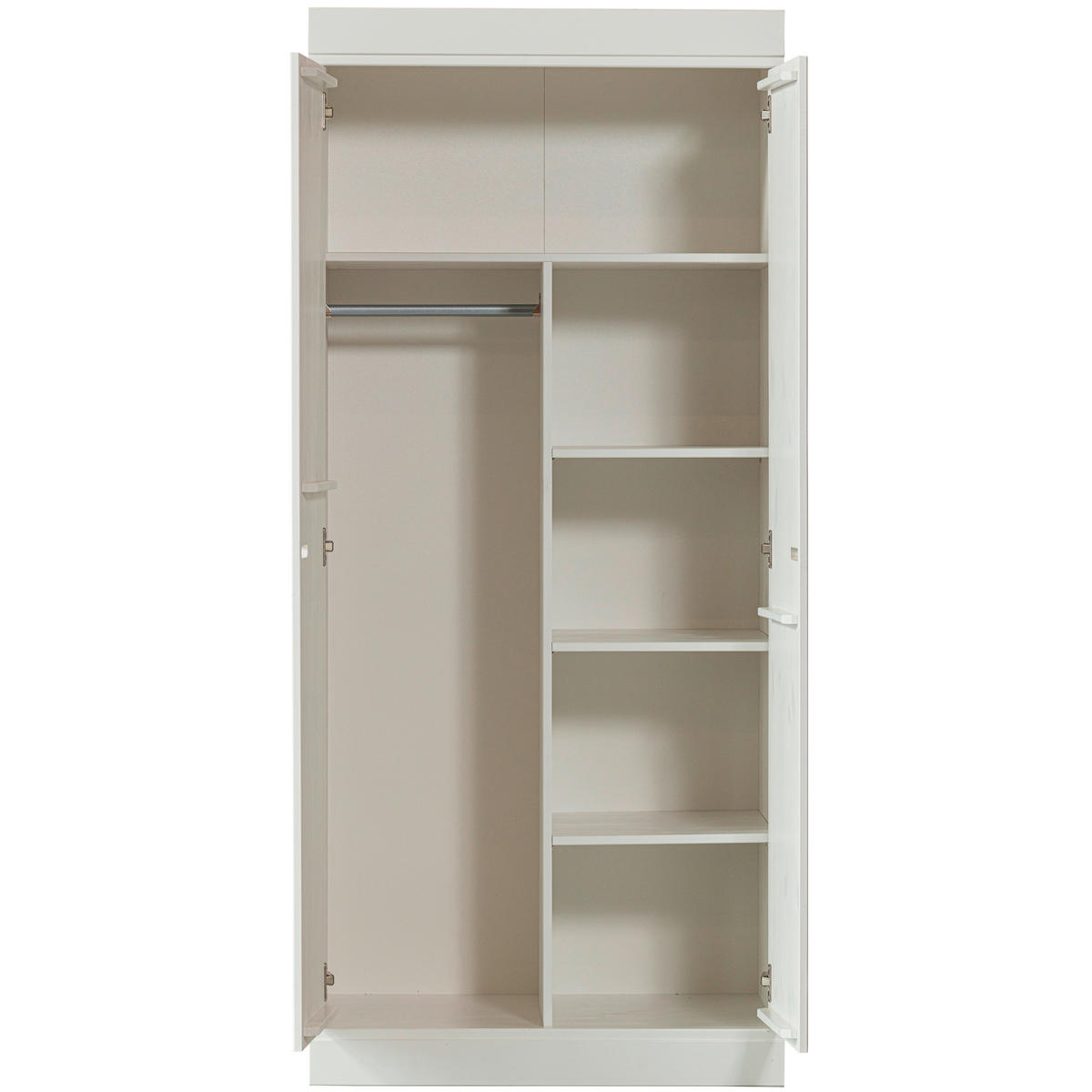 DREHTÜRENSCHRANK 77/175/56 cm 2-türig Weiß  - Weiß, Design, Holz/Holzwerkstoff (77/175/56cm) - Livetastic