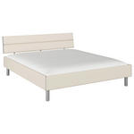 BETT 180/200 cm  in Champagner  - Champagner/Alufarben, Design, Holzwerkstoff/Metall (180/200cm) - Carryhome
