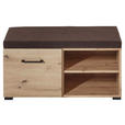 GARDEROBE 6-teilig  in 282/201/40 cm  - Eiche Artisan/Grau, Design, Glas/Holzwerkstoff (282/201/40cm) - Voleo