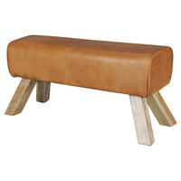 TABURE, usnje rjava  - rjava, Natur, les/usnje (90/43/30cm) - MID.YOU