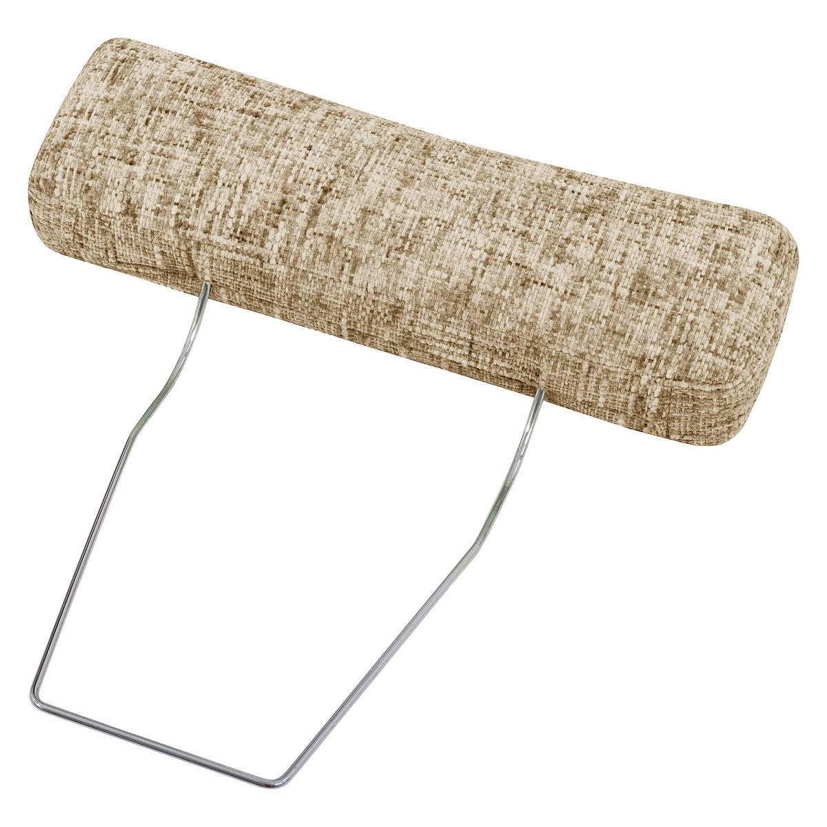 KOPFSTÜTZE - Hellbraun/Silberfarben, Design, Textil (52/17/14cm) - Livetastic