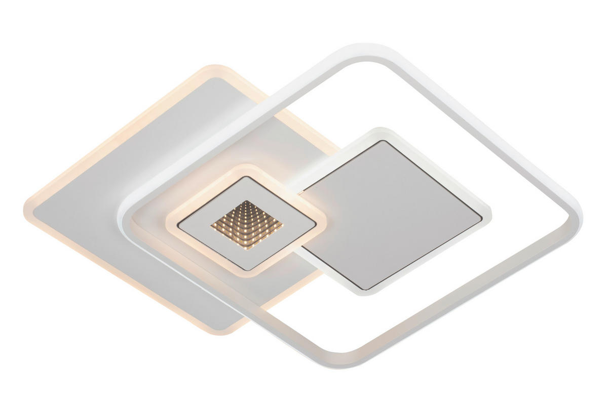 LED SVJETILJKA STROPNA Lucca  - bijela, Trend, metal/plastika (50,3/50,3/6cm) - Novel