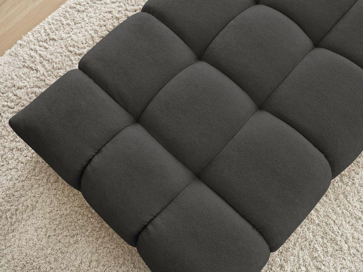 HOCKER EVEREST Struktur Schwarz  - Schwarz, MODERN, Kunststoff/Textil (166/100/40cm)