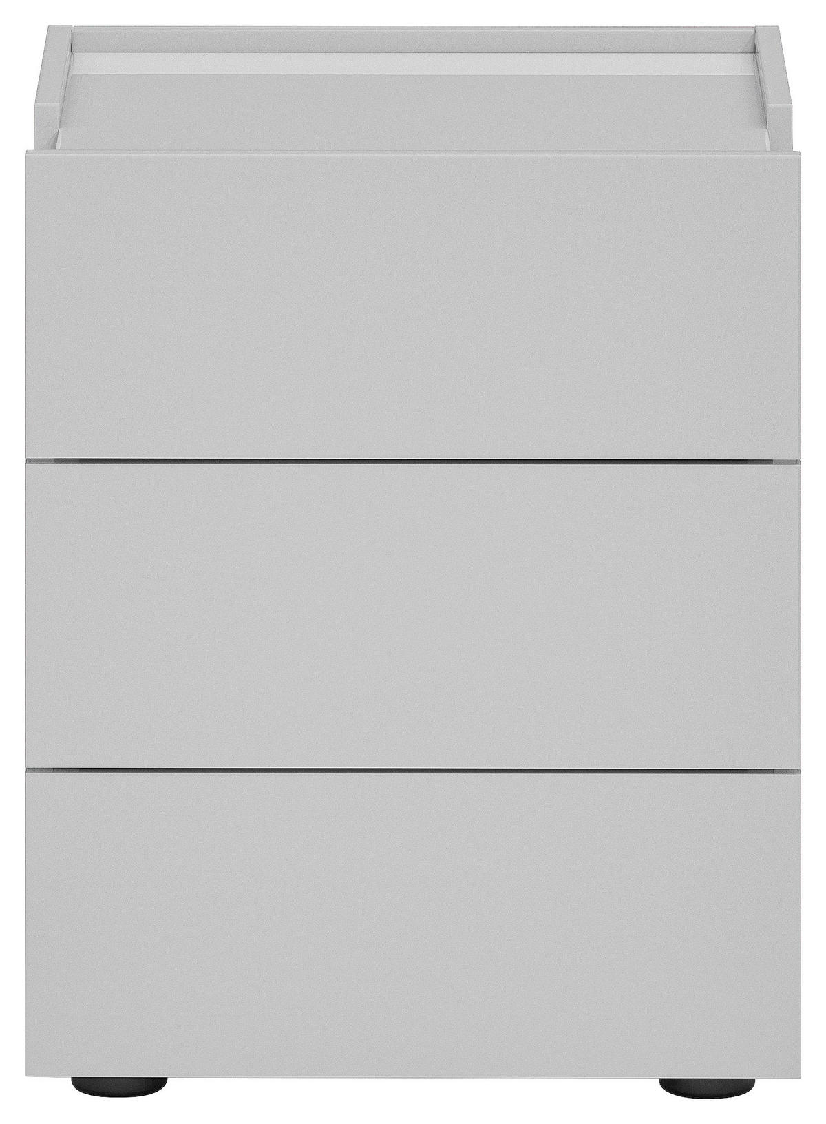 NACHTSCHRANK 48,3/59,5/44,3 cm  - Schwarz/Weiß, Design, Holzwerkstoff/Kunststoff (48,3/59,5/44,3cm) - Novel