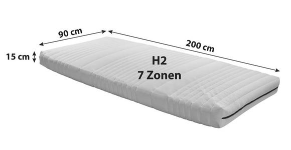 Komfortschaummatratze Flex 90x200cm H2 - Weiß, MODERN, Textil (200/90cm) - Primatex