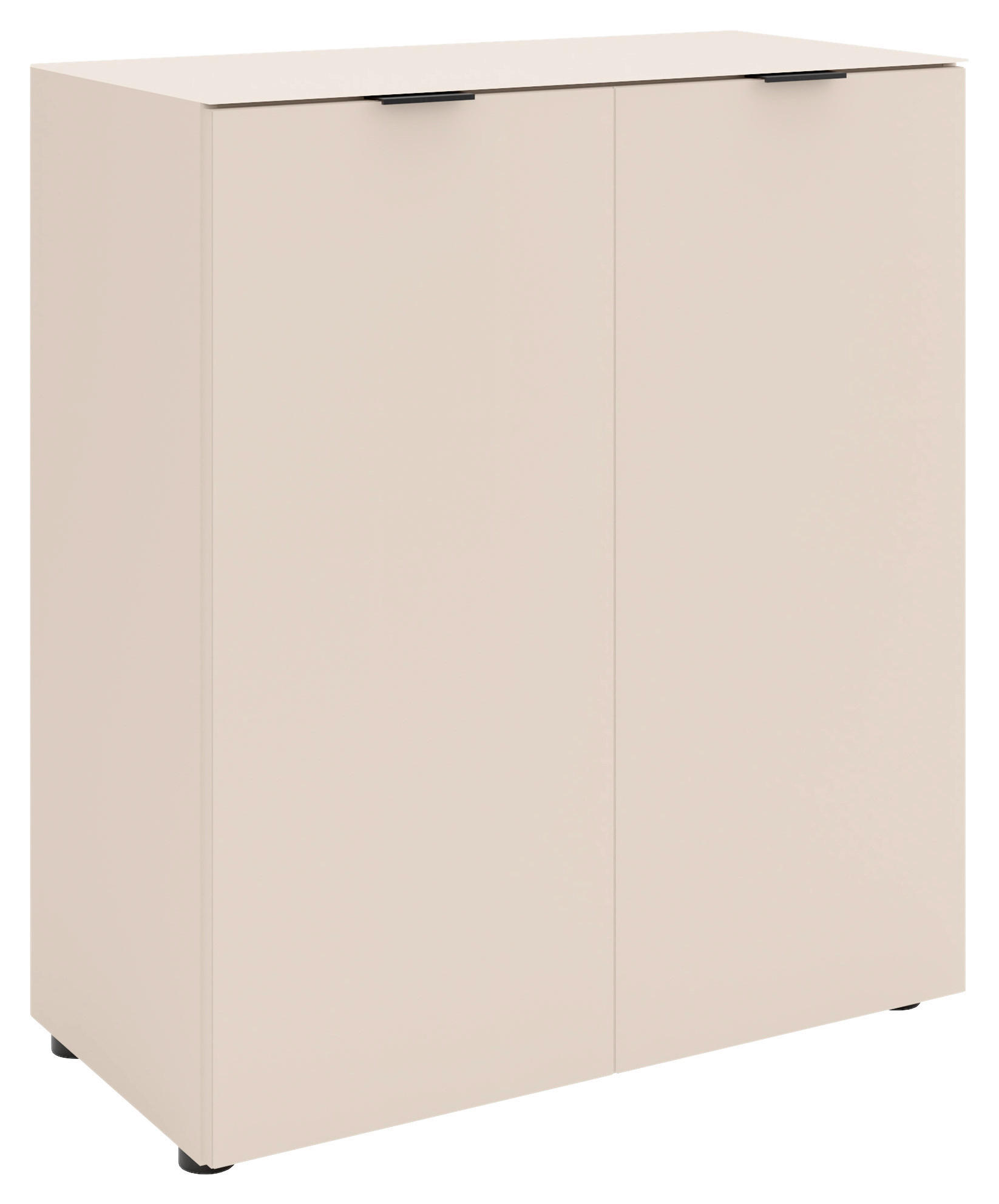 KOMMODE , 80/93/40 cm,  - Kaschmir/Schwarz, Basics, Glas/Holzwerkstoff (80/93/40cm) - Novel