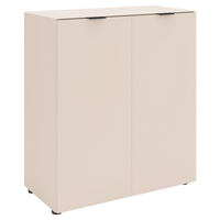KOMMODE , 80/93/40 cm,  - Kaschmir/Schwarz, Basics, Glas/Holzwerkstoff (80/93/40cm) - Novel