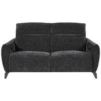 2,5-SITZER Mikrofaser Grau  - Grau, Design, Textil/Metall (183/79-99/104cm) - Novel