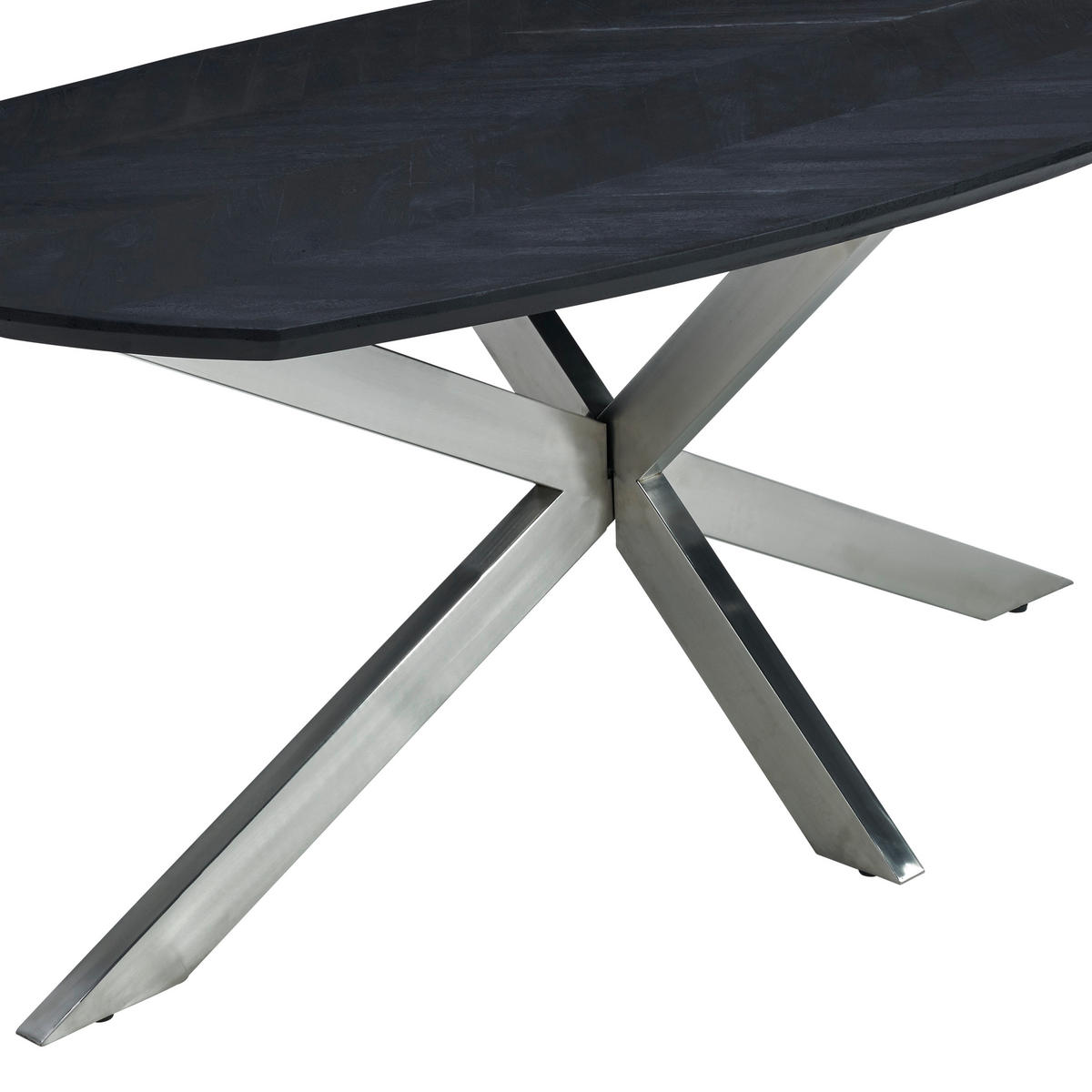 Masă din lemn, metal, 180/100/76 cm,   - culoare natur/negru, Modern, lemn/metal (180/100/76cm) - MID.YOU