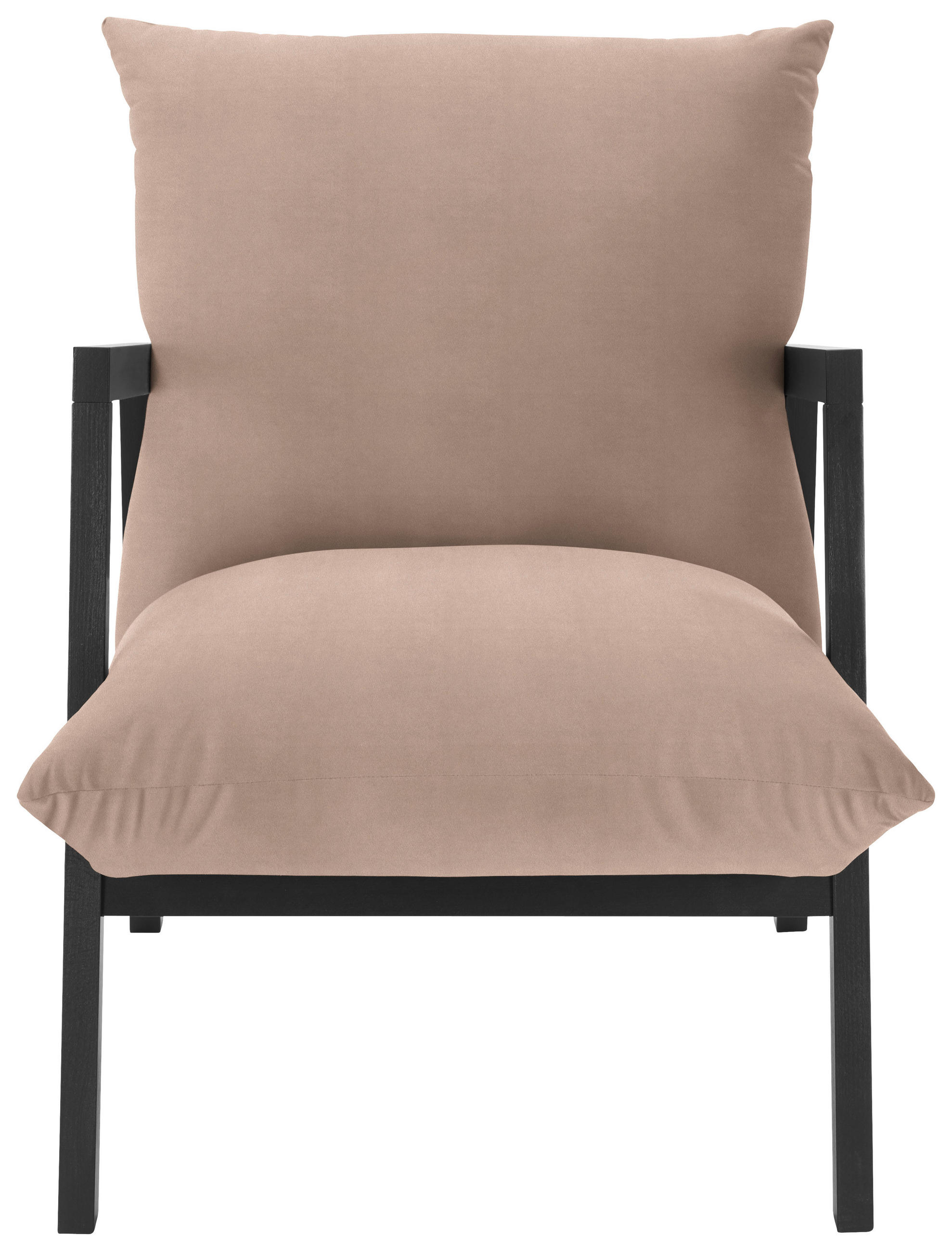 SESSEL in Mikrofaser Beige  - Wengefarben/Beige, Design, Holz/Textil (63/76/80cm) - Carryhome