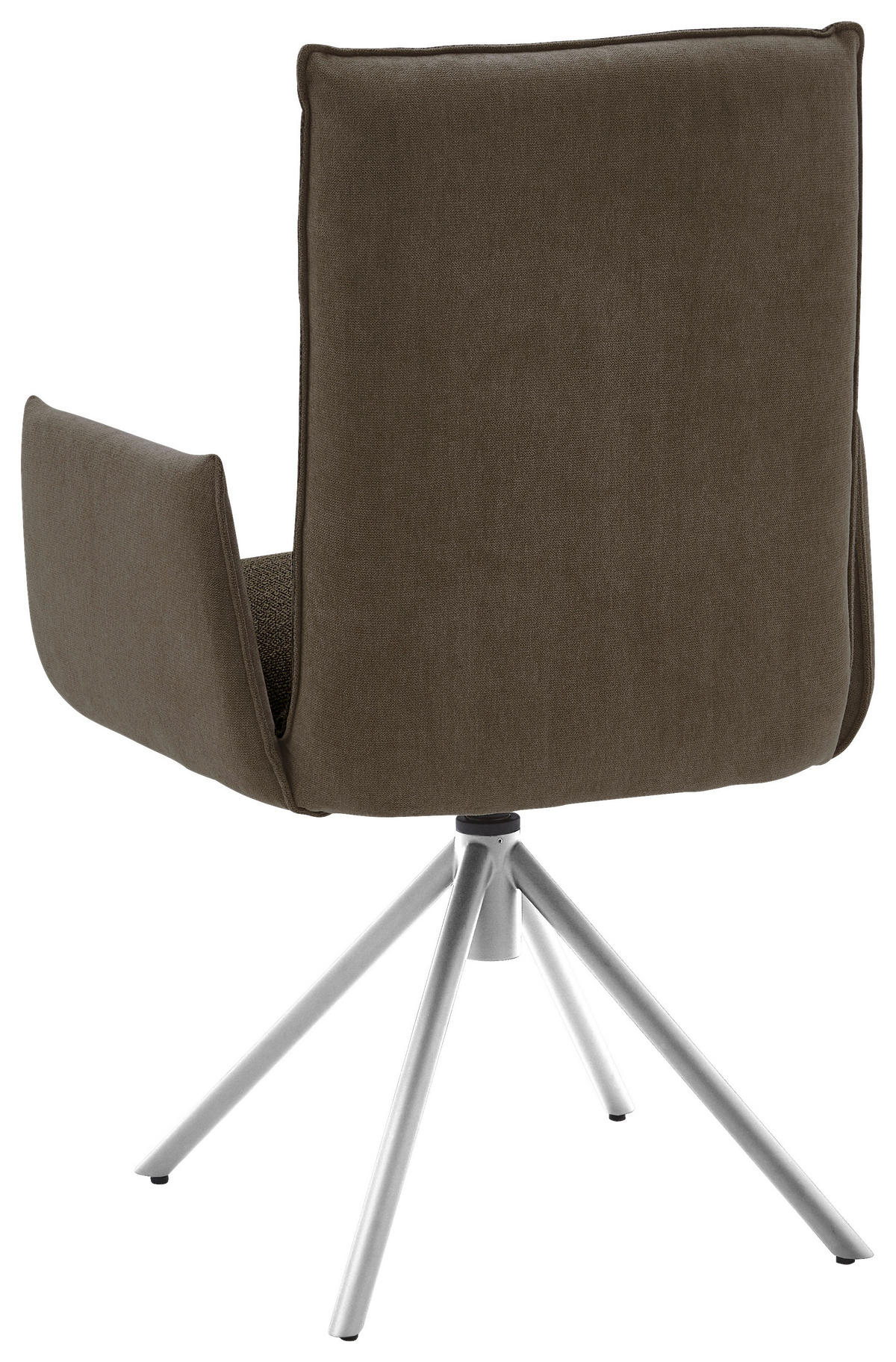 ARMLEHNSTUHL  in Flachgewebe  - Edelstahlfarben/Braun, Design, Textil/Metall (59/93/59cm) - Dieter Knoll