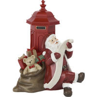 WEIHNACHTSFIGUR  - Rot/Braun, LIFESTYLE, Kunststoff (16,1/20,5/14cm) - X-Mas
