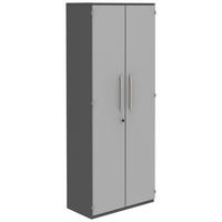 AKTENSCHRANK Anthrazit, Hellgrau  - Anthrazit/Hellgrau, KONVENTIONELL, Holzwerkstoff (80/217,4/43cm) - Moderano