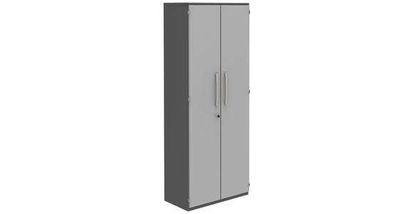 AKTENSCHRANK Anthrazit, Hellgrau - Anthrazit/Hellgrau, KONVENTIONELL, Holzwerkstoff (80/217,4/43cm) - Moderano