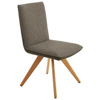 STUHL  in Flachgewebe  - Eichefarben/Olivgrün, Design, Holz/Textil (48/91/63cm) - Koinor