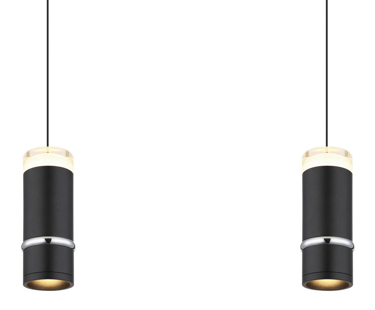 LED-HÄNGELEUCHTE 73/6,5/180 cm  - Schwarz, Design, Kunststoff/Metall (73/6,5/180cm) - Globo
