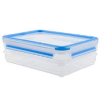 Frischhaltedosen-Set CLIP & CLOSE 2-teilig  - Klar/Hellblau, Basics, Kunststoff (0,6l) - Emsa